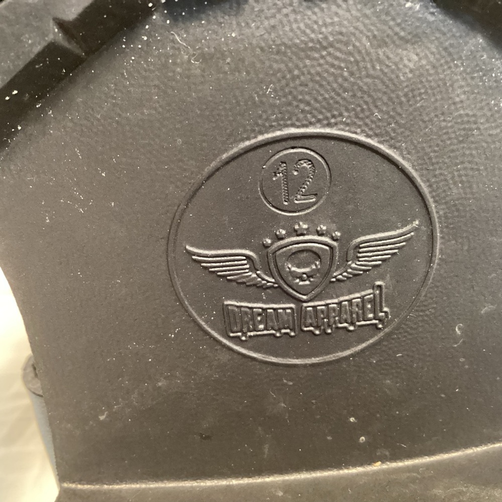 Dream Apparel Black Motorcycle Boots Men’s Size 12 - Picture 10 of 13